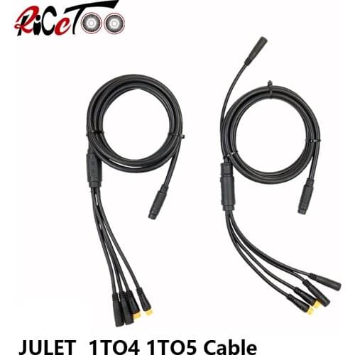 RICETOO JULET 1T4/1T5 Waterproof Cable Controller/Light/Ebrake/Throttle/Display E-bike Cable Conversion Accessories