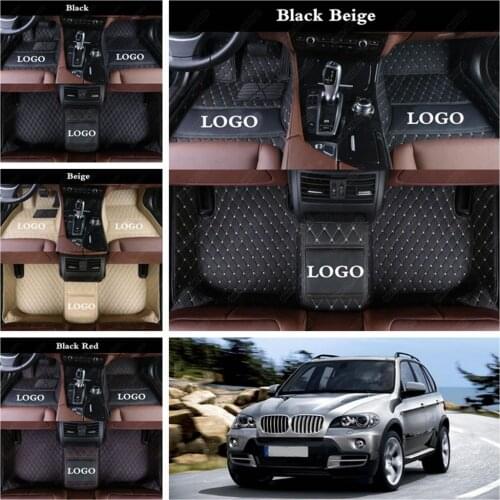 Leather Car Floor Mats Suitable for BMW X1 X2 X3 X4 X5 X6 X7 Auto Foot Pads Automobile Carpet Cover Non-slip Carpets Floor Mat