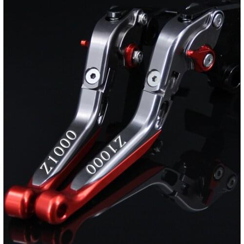 Laser Logo(Z1000) Red&Titanium CNC Motorcycle Brake Clutch Levers For kawasaki 2007 2008 2009 2010 2011 2012 2013 2014 2015 2016