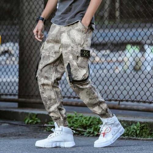 Mens camo jogging pants mens cargo pants military pants mens autumn sports slim camo pants