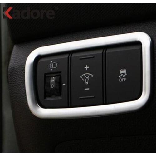 Car Styling Sticker For Hyundai Cantus Creta ix25 2017-2019 Matte Headlight Adjust Switch Cover Trim Car Interior Accessories