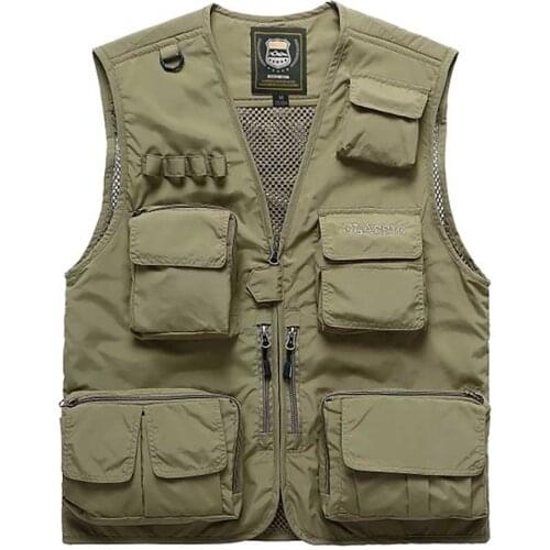 New Fashon Pockets Waistcoat Men Casual Trip Vest Loose Baggy Streetwear Male Clothing Plus Size Vest