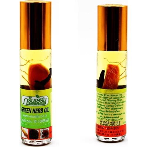 8ml Thai Green Herb Nasal Peppermint Oil Essential Oil Refreshing Brain Sickness Refreshing Oil Pain Relief Ointment Compound