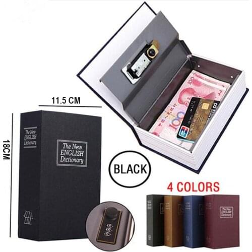 Dictionary Mini Safe Box Book Money Hidden Secret Security Safe Lock Cash Money Coin Storage Jewellery key Locker For Kid Gift