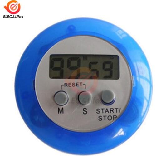 Super Thin Mini LCD Digital Electronic Timer Round Kitchen Cooking Count Up Magnetic Countdown Alarm Sleep Stopwatch Clock Tool