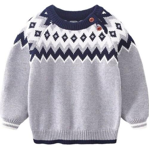 Boys' sweaters childrens cotton sweaters are thick