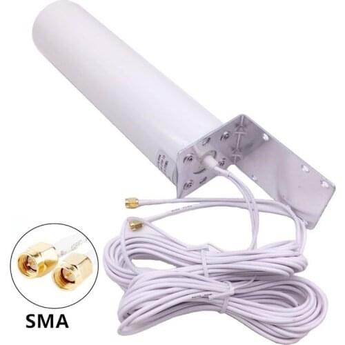 4G LTE Outdoor Antennas Omni Antenne CRC9/TS9/SMA Connector With 5 Meters dual Connector Cable for Huawei ZTE Router Modem