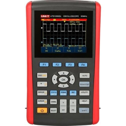 UNI-T UTD1050DL 250MS/s Multimeter DMM 2 in1 USB 3.5'' TFT LCD Digital Handheld 2 Channels 50MHz Oscilloscope