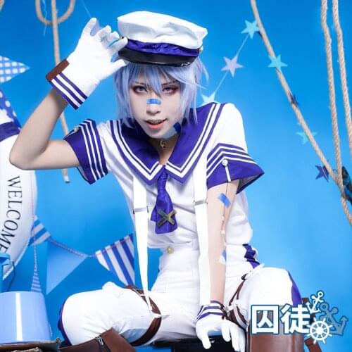 [STOCK] Anime Identity V Luca Balsa Oceangoing Voyage Day Sailor Party Uniform Cosplay Costume Women Halloween FreeShipping 2021