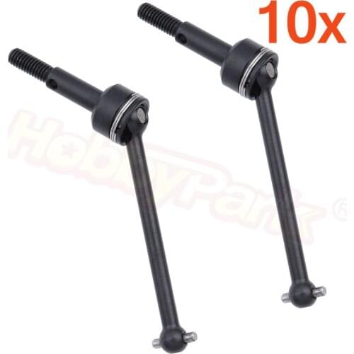10 Pairs Steel Metal Universal Dogbone Drive Shaft Wheel Axle for HPI RS4 Sport 3 Drift Models Car Replacement of 113713 113714