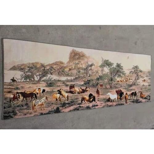 160x60cm/ Chinese silk embroidery painting - Horses No.2