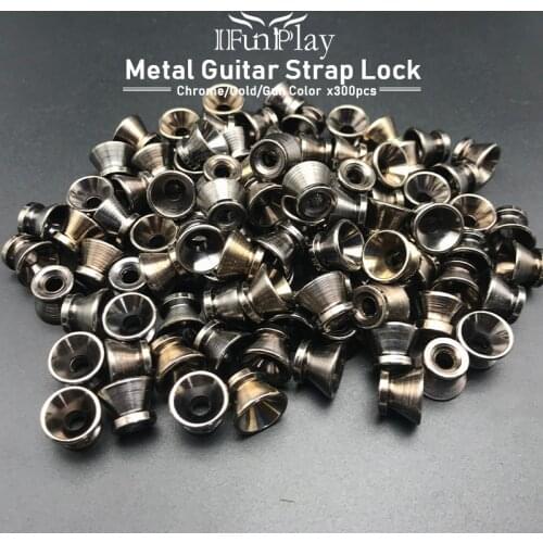 300Pcs Guitar Strap Lock Locking Metal Guitar Endpin Strap Button for Acoustic Classical Electric Guitar Ukulele Accessories