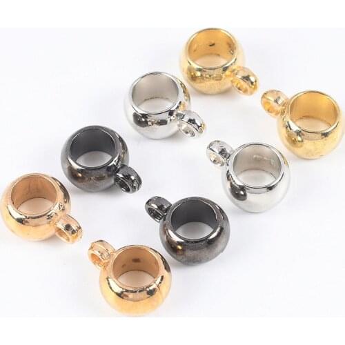 50Pcs/Lot Charms Bail Big Hole Acrylic CCB Bead Clip Clasp Pendant Clasps Hooks Connector For DIY Jewelry Making Supplies