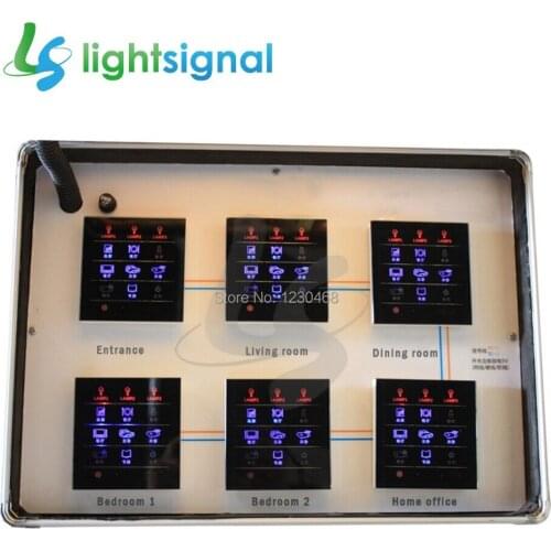 6 pcs/lot Fresh New smart home switches touch screen wall switch mutual control 24 ways with frameless appearance design