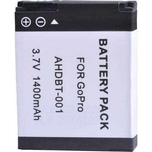1400mAh AHDBT-001 AHDBT-002 camera battery for GoPro HD Hero1, GoPro AHDBT 001, AHDBT 002 or Hero 2 battery