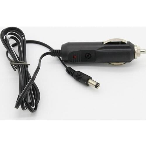 Car Cigarette Lighter 5.5*2.1mm Plug Cigar Power Connector Fused With Light LED With 1.5m Wire Cable End Caps