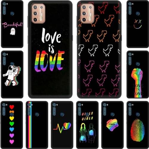 LGBT Rainbow Pride Gay Lesbian Phone Case For Motorola Moto G9 Play One Fusion Plus G8 Power Lite One Hyper Edge E6s Cover