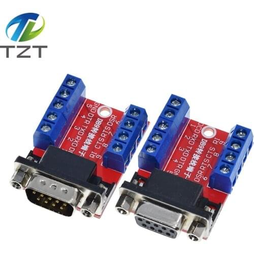 DB9 Male Female Adapter Signals Terminal Module RS232 Serial To Terminal DB9 Connector