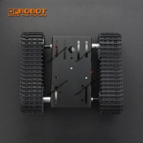 DFRobot Black Gladiator Tracked tank Chassis Smart car Mobile Platform with two 350RPM quality motors for Arduino Raspberry Pi