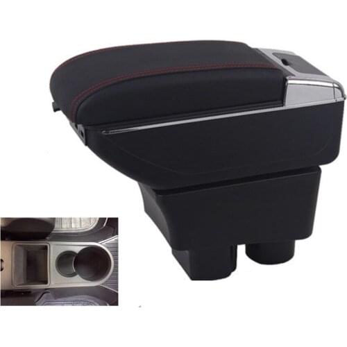 For Skoda Rapid Spaceb armrest box central Store content Storage box armresrt with cup holder ashtray products USB interface