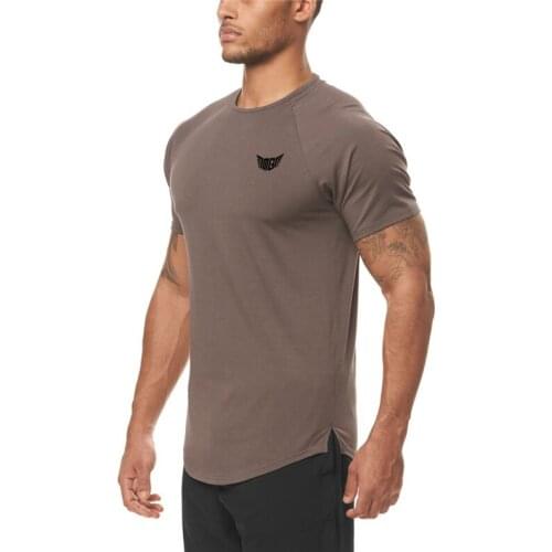 Gym T-shirt Men Quick Dry Short Sleeve T shirt Casual Slim Tshirt Male Bodybuilding Workout Tees Tops Summer Fitness Clothing