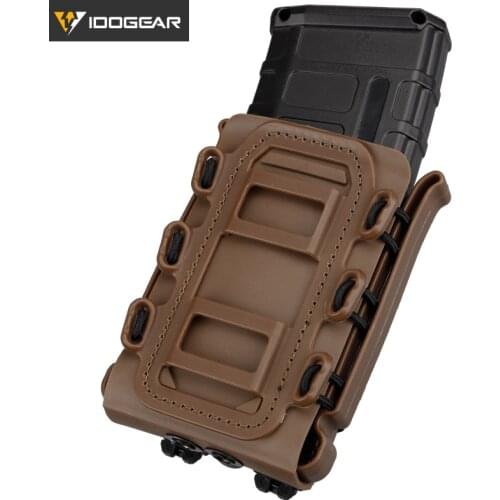 IDOGEAR 5.56mm 7.62mm Molle Pistol Mag Tactical Magazine Pouches Military Airsoft Holster Fastmag Black Dark earth