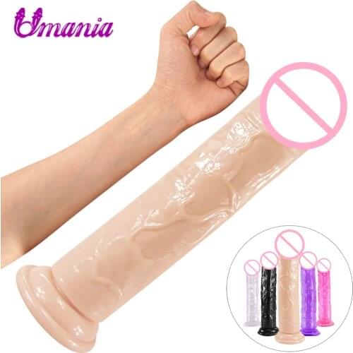 Soft Jelly Big Dildo Suction Cup Realistic Dick Penis G-Spot Stimulator Butt Plug Sex Toys for Woman Men Vagina Anal Massager