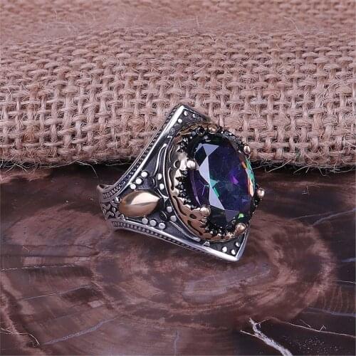 Has 925 Sterling 925 K Silver Men 'S Ring