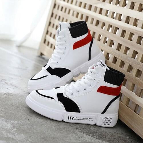 Woman Sneakers Fashions 2019 Women Shoes Winter Sports Plus Velvet High-top Cotton Shoes Women White Platform Sneakers Shoes 268