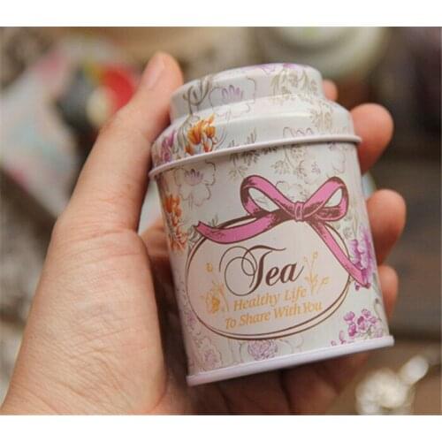Wholesale 500pcs/lot Vintage Floral Tea caddy/ candy storage case/ mini Tin Storage box
