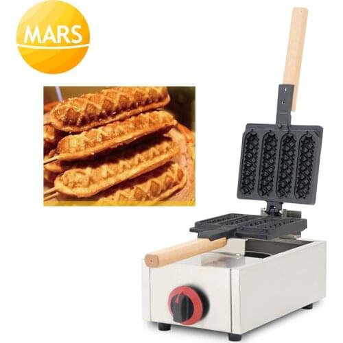 LPG Gas Professional Crispy Muffin Corn Hot Dog Waffle Maker Non-stick French Muffin Sausage On A Stick Machine