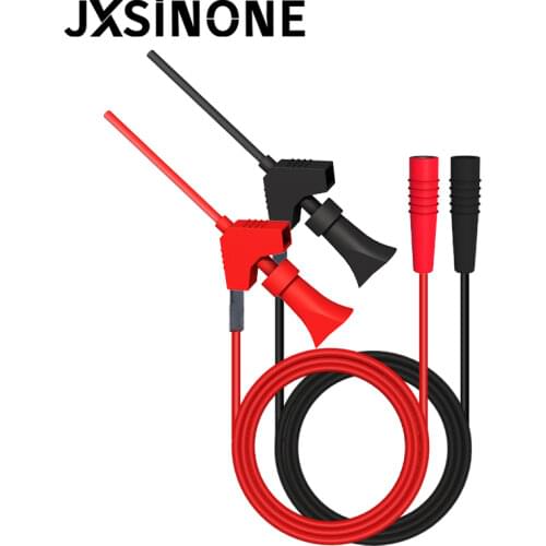 Cleqee P1511B 2mm Female Plug to Internal Spring Test Hook Probe AWG Test Lead Kit Can connect the Digital Multimeter Probe