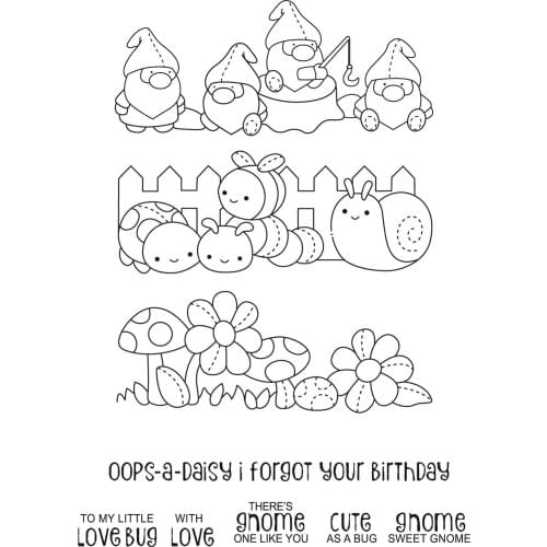 11x16 Snail bug Transparent Clear Stamps Silicone Seals for DIY scrapbooking photo album Card Making