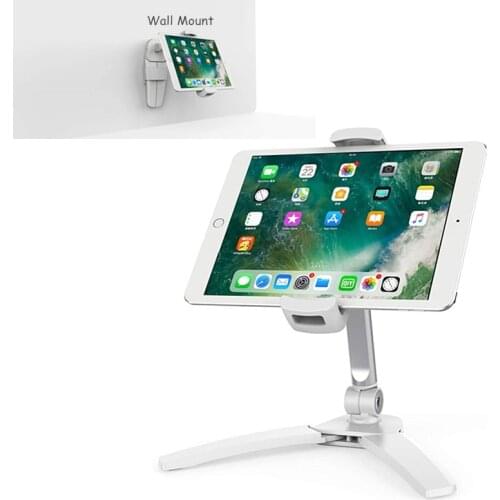 Foldable Wall Mount Tablet Stand Desktop Smart Phone Holder Multi-Angle Adjustment Tablet Bracket Multifunction