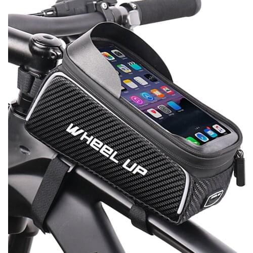 Touch Screen MTB Frame Bag Bicycle Phone Holder Waterproof Road Bike Handlebar Bag Front Top Tube Case 6.0/6.5/7.0 inch Optional