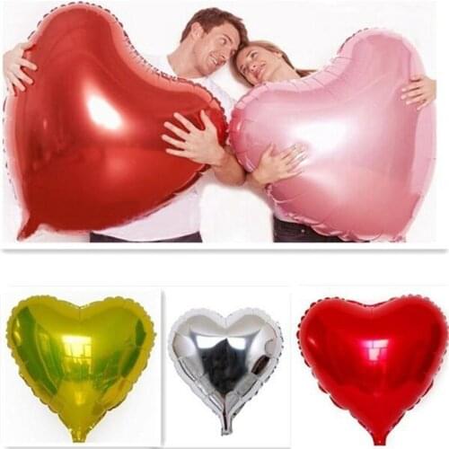 Wedding Balloon Supersize Large Red Heart Shap Foil Air Balloons Wedding Birthday Party Decoration Festival Balloon