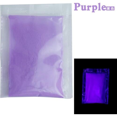 Glow in the Dark Fluorescent Powder Shining for DIY Nail Home Party Decoration 10g Purple Phosphor Pigment Luminous Powder