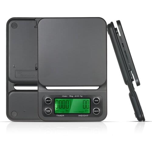 SANBEI 3kg 0.1g Premium Weight Scale Portable Digital Scale Balance Machine LCD Electronic Drip Coffee Scale With Timer