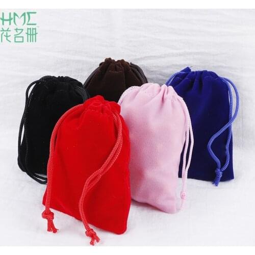 10pcs/lot 9x12 10x15cm Velvet Pouches Jewelry Packaging Display Drawstring Packing Gift Bags Pouches For Wedding Party Decora