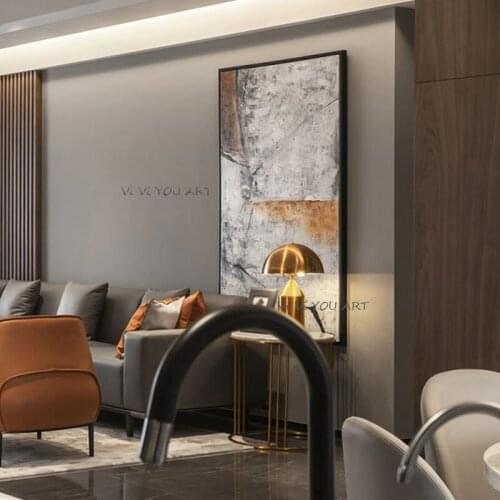 100% Modern Abstract Yellow Oil Paintings Print on Canvas Art Posters and Prints Modern Graffiti Art Wall Pictures Home Decor