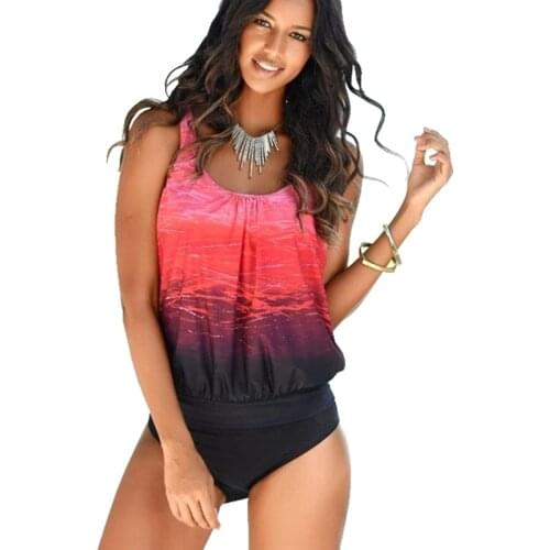 2018 Tankini Plus Size Sexy Bikini Beach Bather Women Vintage Halter Top Swimsuit Female Swimwear Brazilian Biquine Bathing Suit