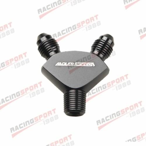 -3AN AN3 3AN To 1/8'' NPT Y Block Adapter Fitting Aluminum Black