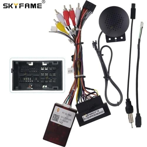 SKYFAME 16Pin Car stereo Wire Harness canbus decoder For FIAT DUCATO 500X Doblo Bgea TORO Aege MOB Power cable with canbus box