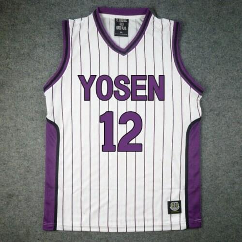 Kurokos Basketball Kuroko No Basuke YOSEN High School No.12 Himuro Tatsuya Cosplay Top Vest Anime Basketball Jersey