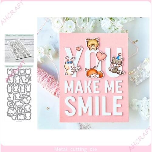 Squirrel and Rabbit Animals Stamp and Metal Cutting Dies DIY Scrapbooking for Photo Album Decorative Silicone Clear Stamps 2021