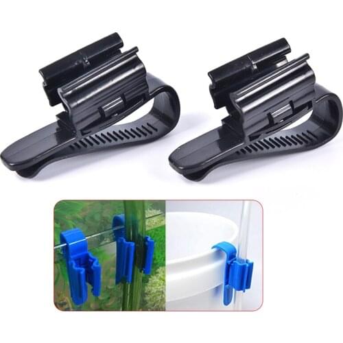 Black 2Pcs Aquarium Water Pipe Hose Mount Bracket for 8-16mm Pipe Filtration Holder Water Tube Fixed Clip Fish Tank Hose Clamp
