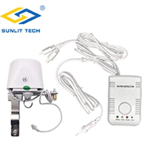 Smart Home Water Leak Sensor Alarm System with Automatically Shut Off DN15 DN20 Manipulator Valve Water Flood Overflow Detector