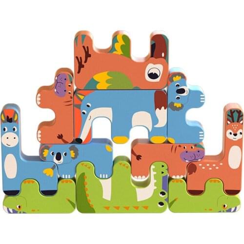 ChildrenS Balance Building Blocks Game Toy Animal Balance Jenga Building Blocks ChildrenS Educational Puzzle Building Blocks