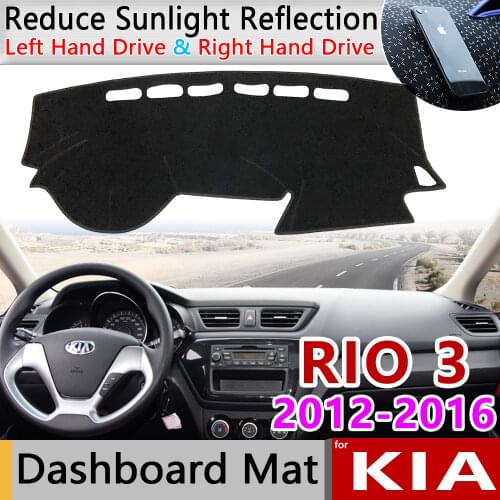 For KIA RIO 3 K2 2012 2013 2014 2015 2016 Russian Versions Anti-Slip Mat Dashboard Cover Pad Sunshade Dashmat Carpet Accessories