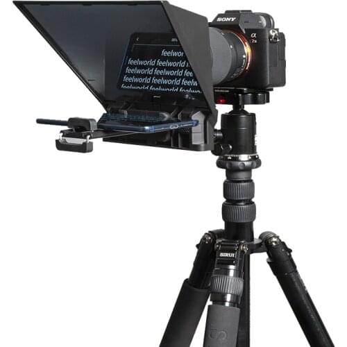 Feelworld TP2 Teleprompter for 8 inch Phones iPad tablet Prompter Artifact DSLR Cameras Smartphone Recording with Remote